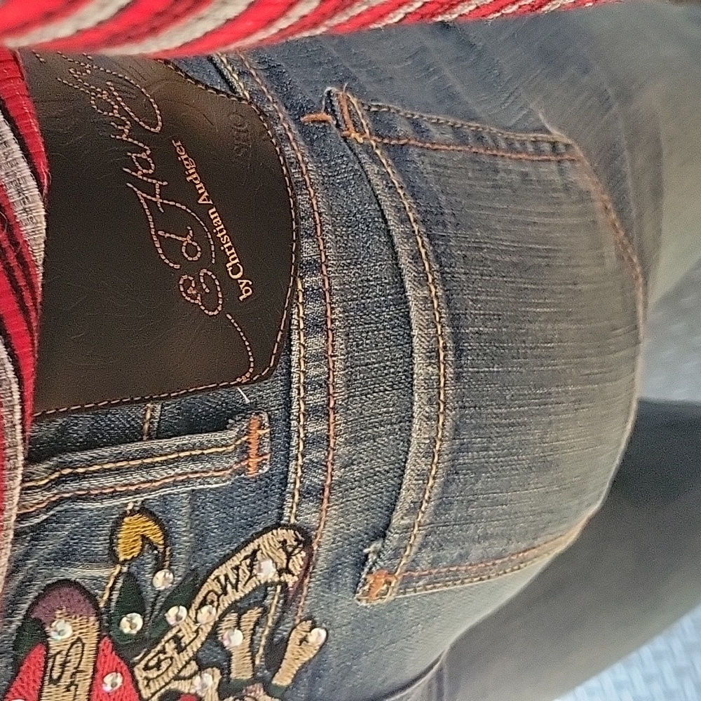 Y2K Ed Hardy by Christian Audigier Love Kills Slowly Jean - Picture 2 of 15